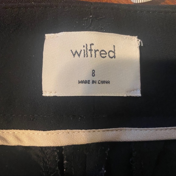 WILFRED high rise wide leg crop trouser in black - Picture 3 of 7